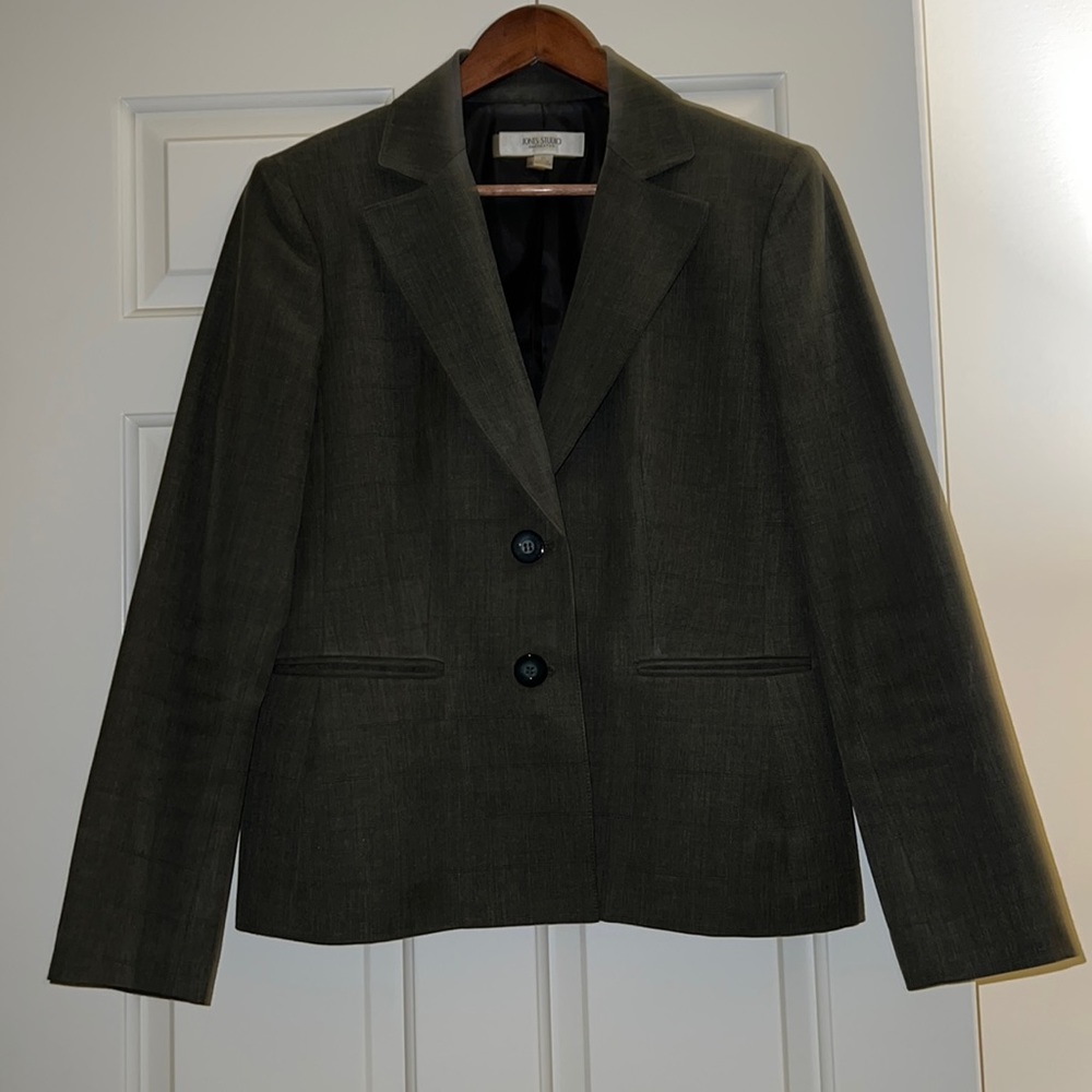 Jones Studios Women’s Dark Gray Blazer, Size 12